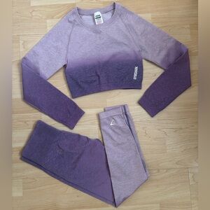 Gymshark Purple Ombré Athletic Top & Pants